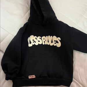 Zara Black Hoodie with White Print